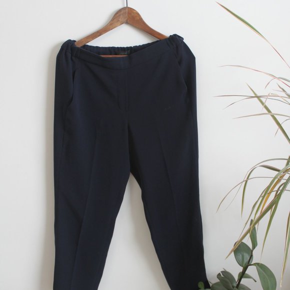 Navy J.Crew tapered leg dress pants | 6 - Picture 1 of 5
